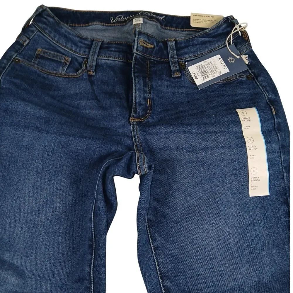 Universal Thread New Curvy Skinny Jeans - Dark Blue, Size 6